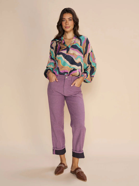 Mos Mosh MMNena Onda Blouse - Iris Orchid Outfit