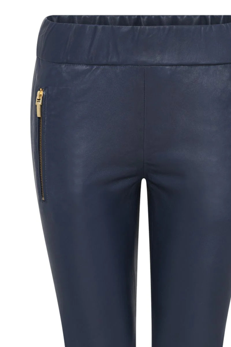 Gustav Dara Stretch Leather Pants Pocket