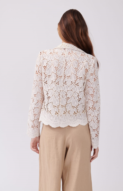 Derhy - Long Sleeved Shirt Lace Jacket - Back View