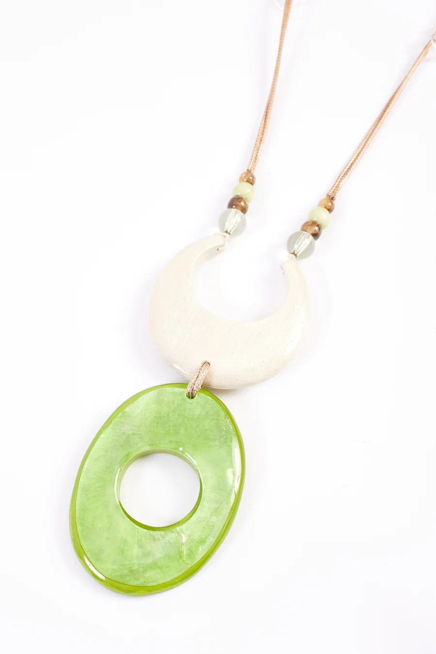 NAYA - Moon Shape Necklace with Discus 2
