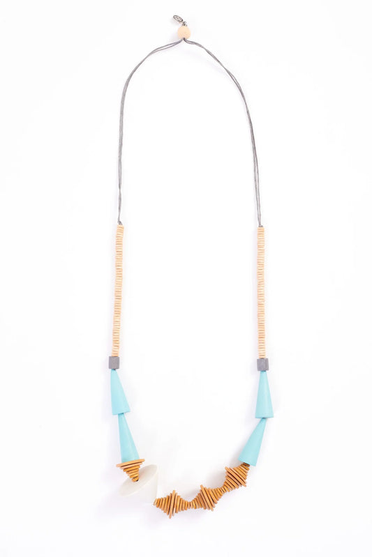 NAYA - Necklace with Colour Triangle Trims 1