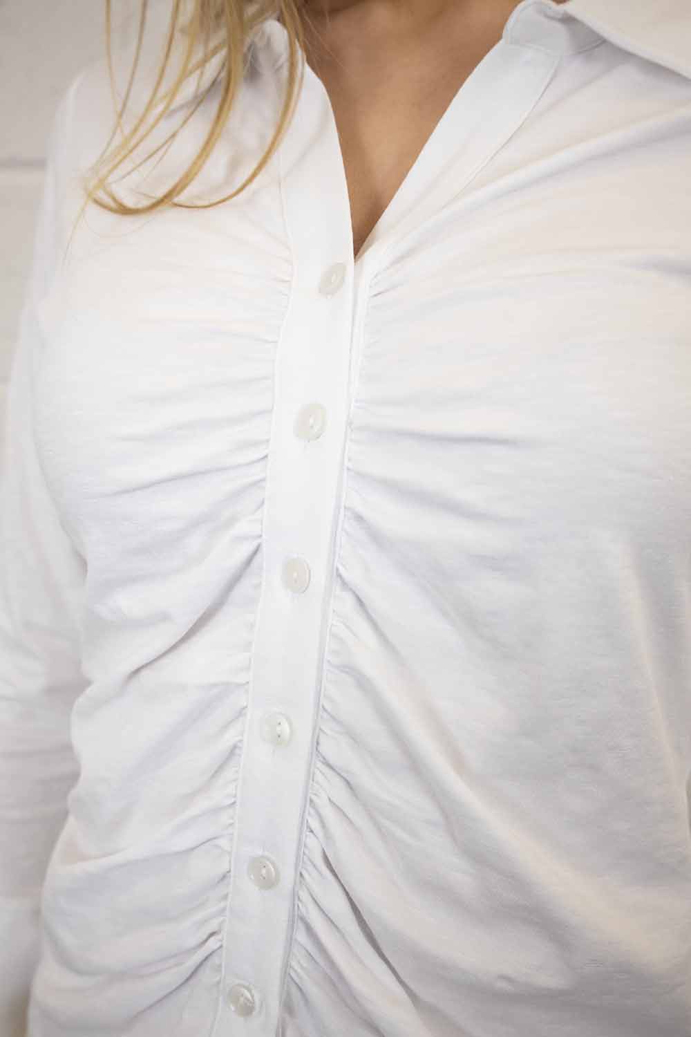 NO2MORO - Addison Ruched Cotton Shirt